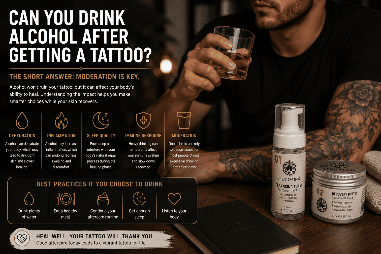 Can You Drink Alcohol After Getting a Tattoo?