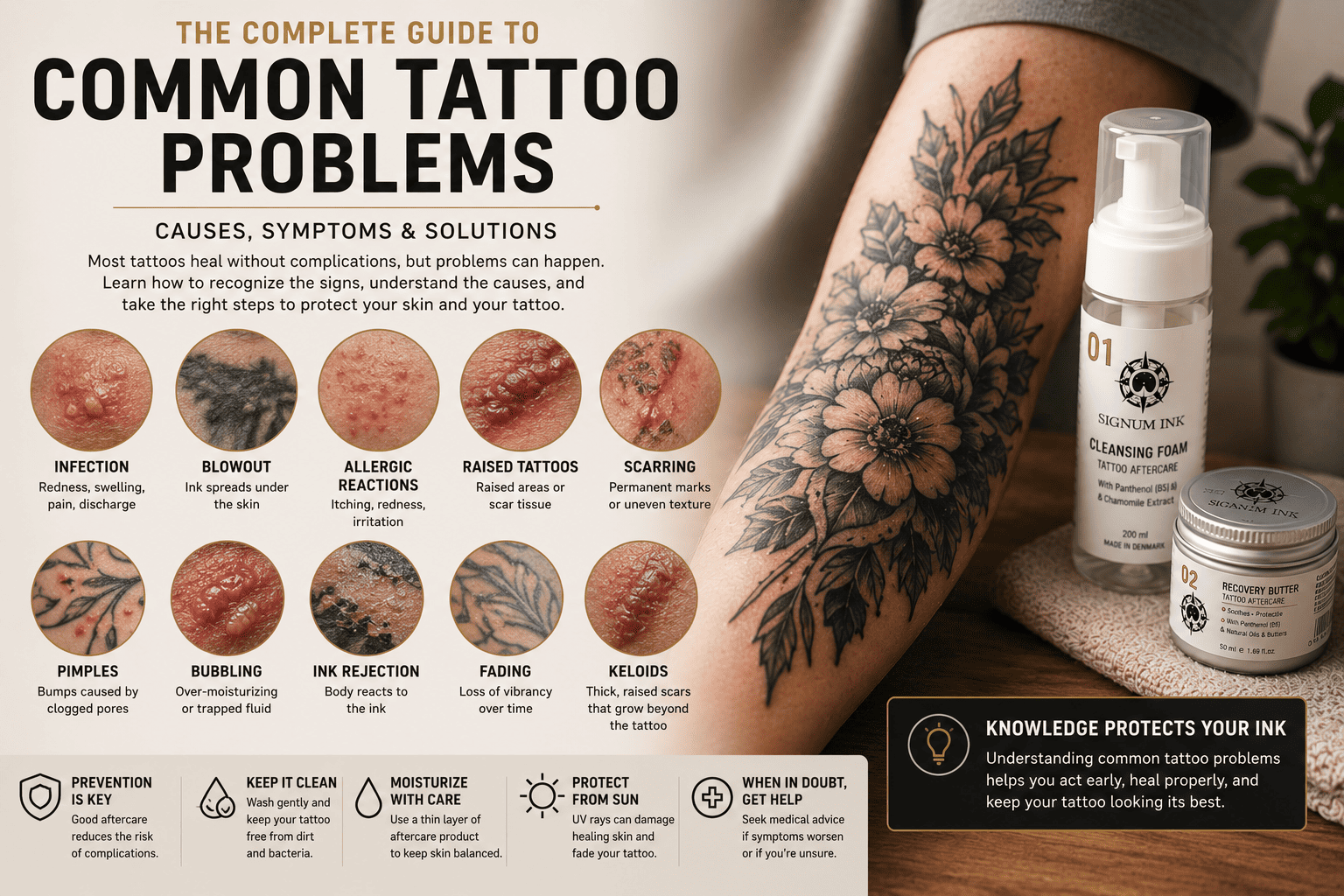 The Complete Guide to Common Tattoo Problems: Causes, Symptoms & Solutions