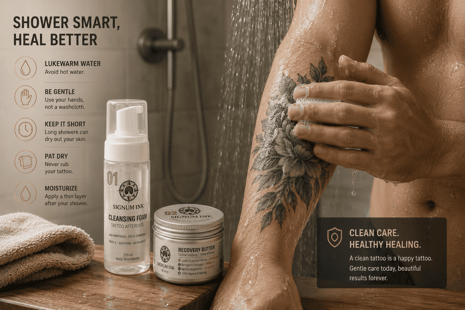 Can You Shower After Getting a Tattoo
