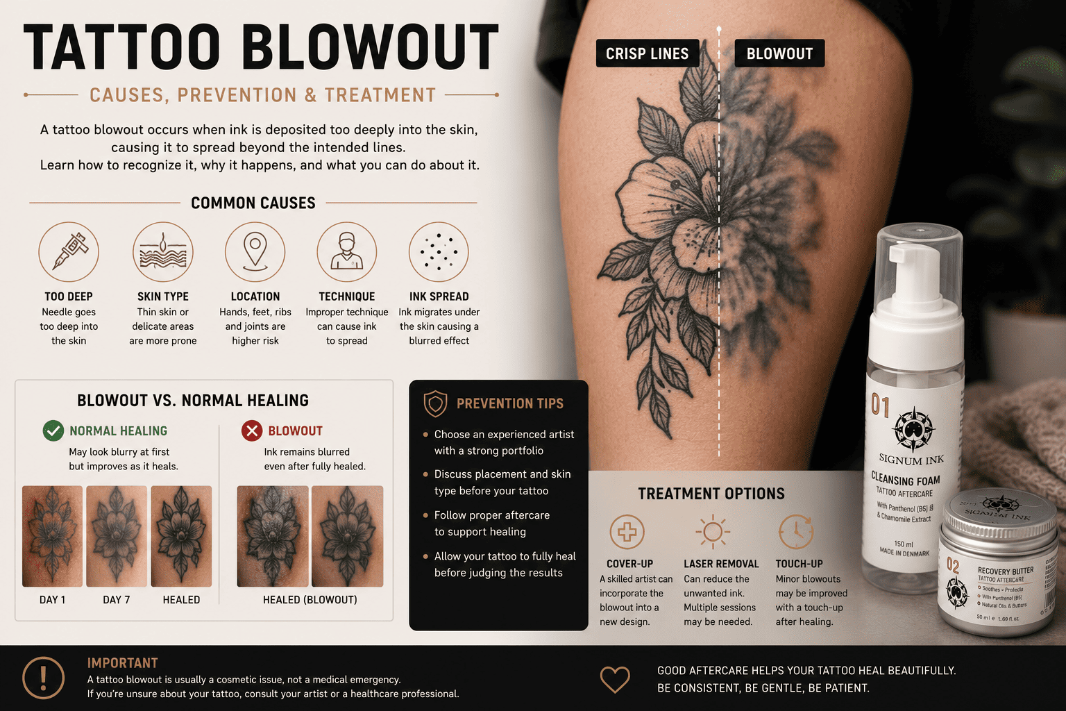Tattoo Blowout: Causes, Prevention & Treatment